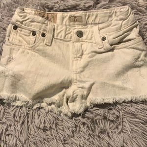 Girls White Cream Shorts Size 5